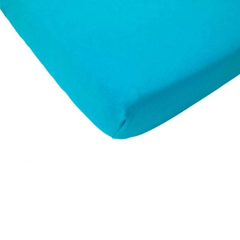 Cearsaf cu elastic pat copii pentru saltea 90x200 cm albastru aqua