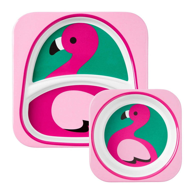 Set farfurie si castronel Flamingo