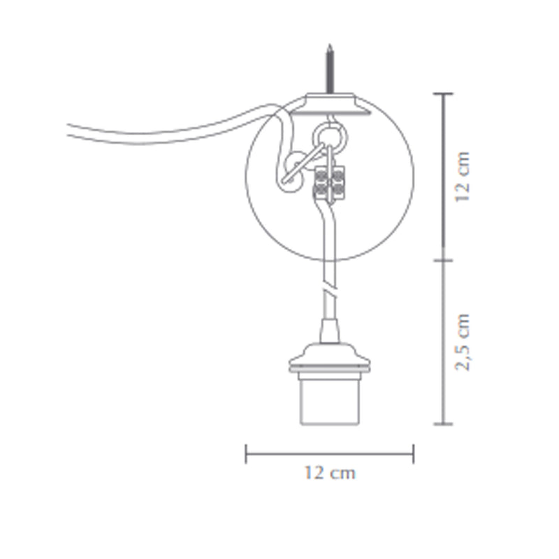 Suport negru pentru pendant Umage Cannonball Cluster 3