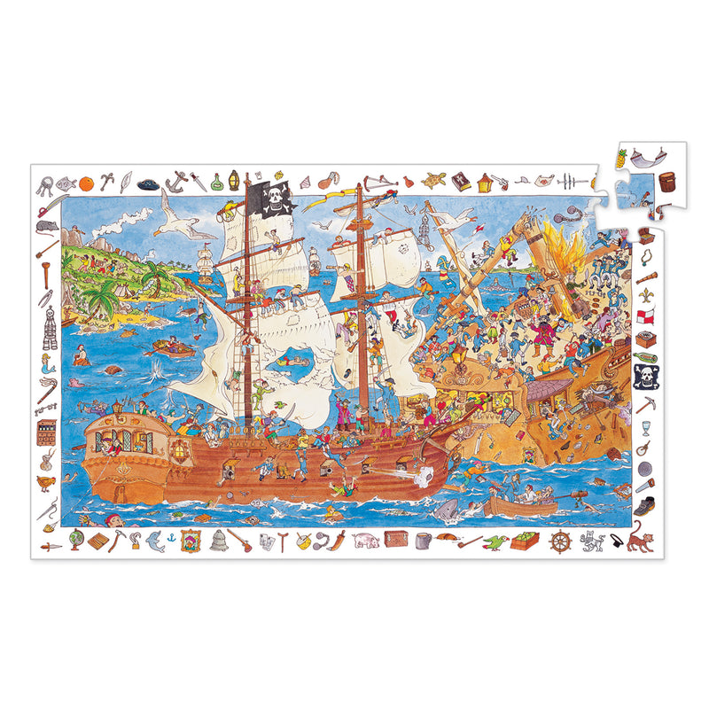 Puzzle observatie Djeco Pirati 100 piese