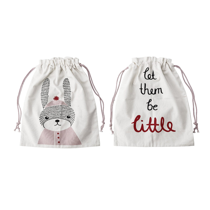 Sac textil cu doua fete, Rose Bunny