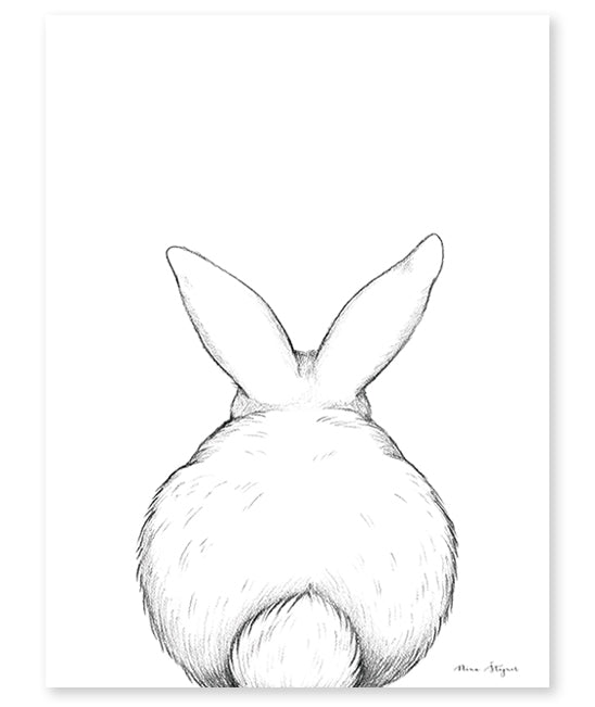 Poster (30x40cm) - BUNNY FROM THE BACK